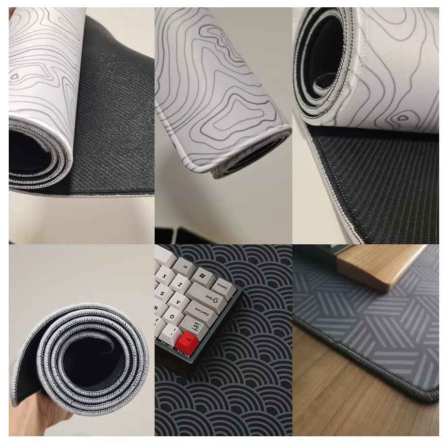 Monochrome Topo Art Mousepad (XXL)